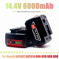 14 4v 6000mah rechargeable li ion battery cell pack for bosch cordless electric drill screwdriver bat607bat607gbat614bat614g