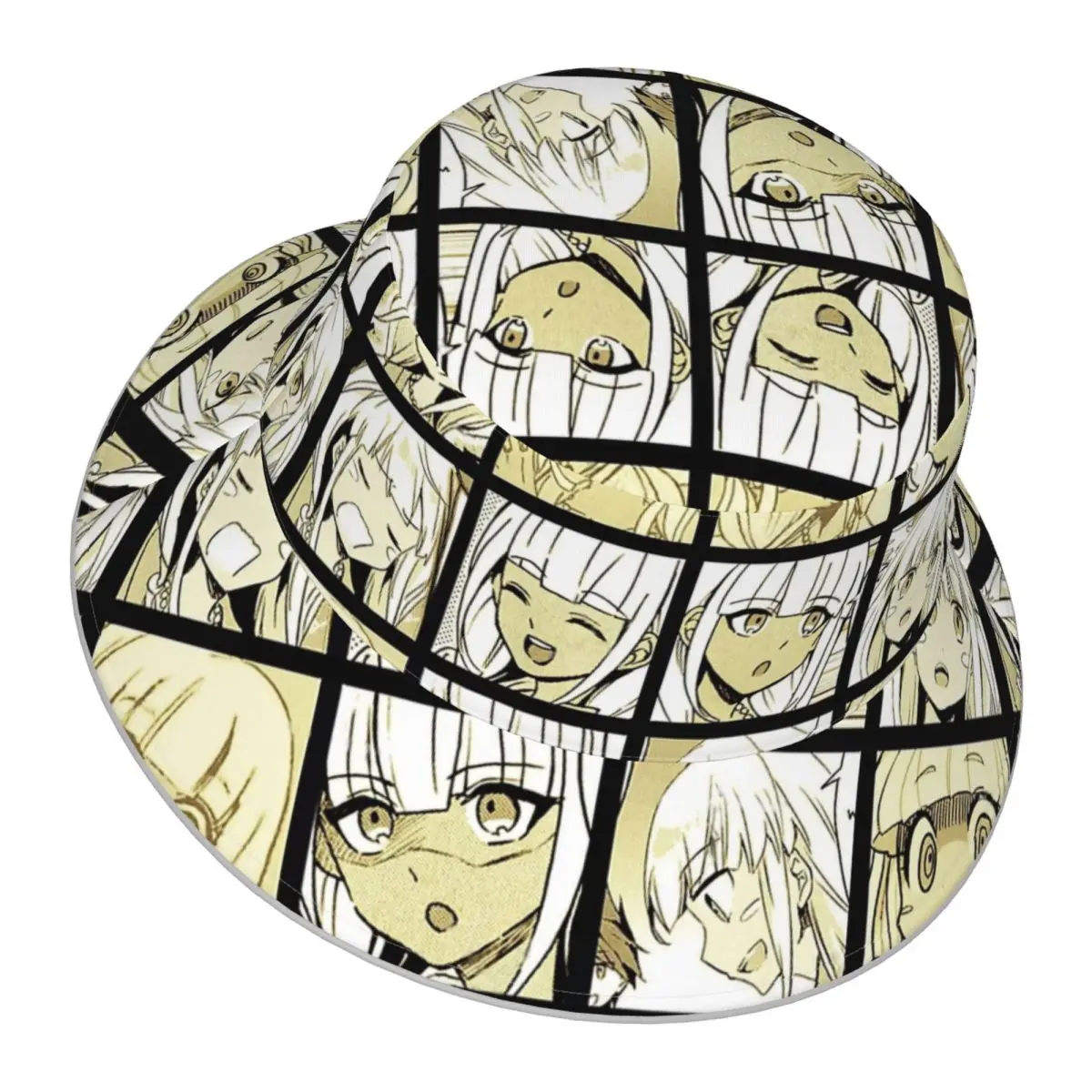 Danganronpa,Angie Manga Collection reflective Bucket Hat Men Women Bucket Hat Outdoor Sunscreen Beach Hat Sun Hiking Fishing Cap