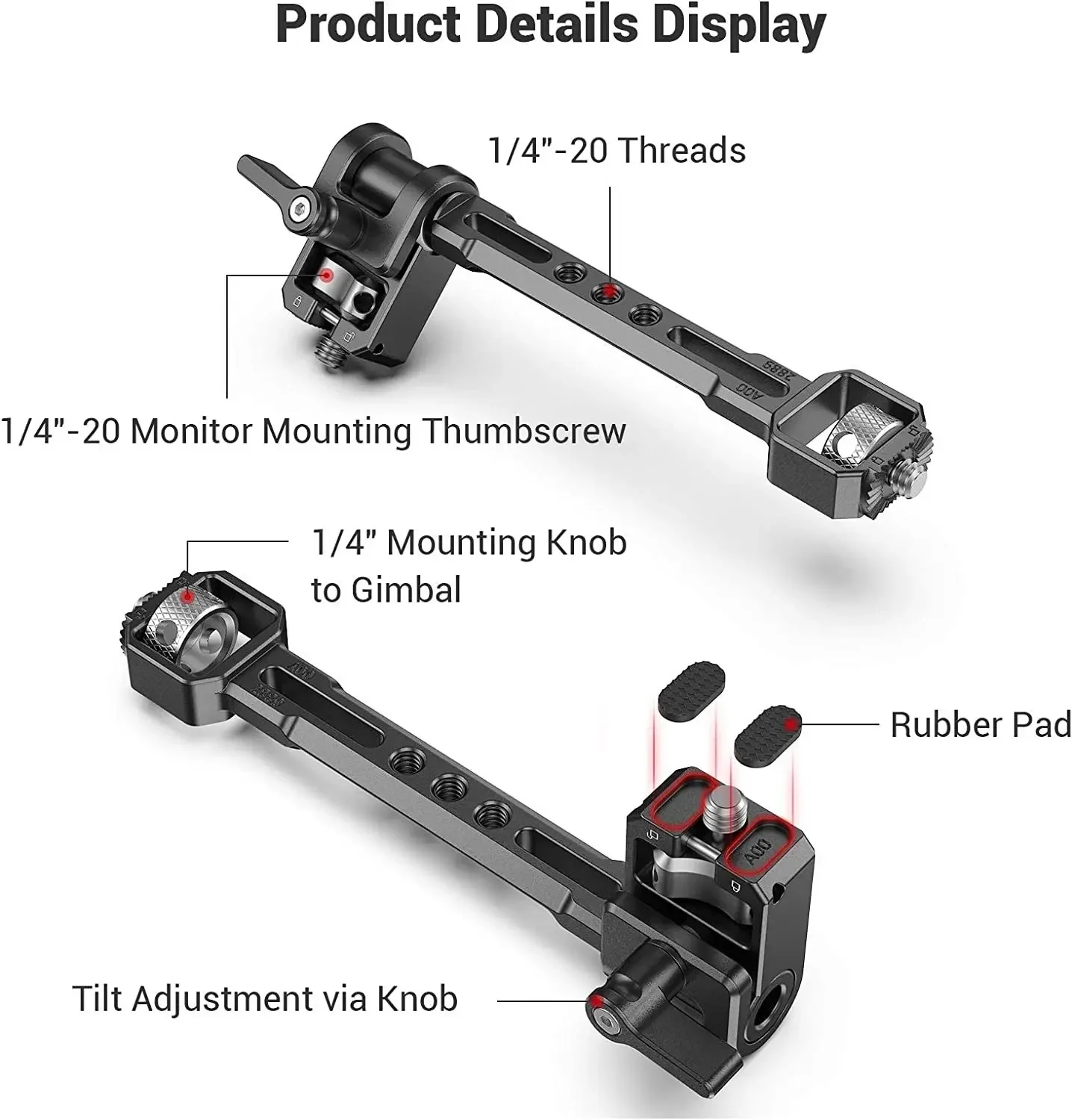 Фото Регулируемое крепление Smallrig для монитора камеры 2026 для Ronin-S/Ronin-SC и Zhiyun Crane 2S/Crane 3/3S/Weebill-S -2889 №1
