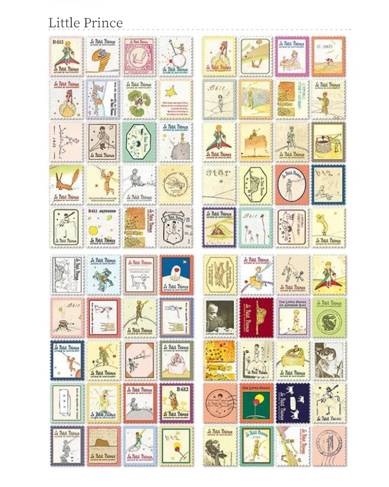 

Бумажные наклейки ALSMT, 80 листов, с изображениями Маленького принца, Парижа и Лондона