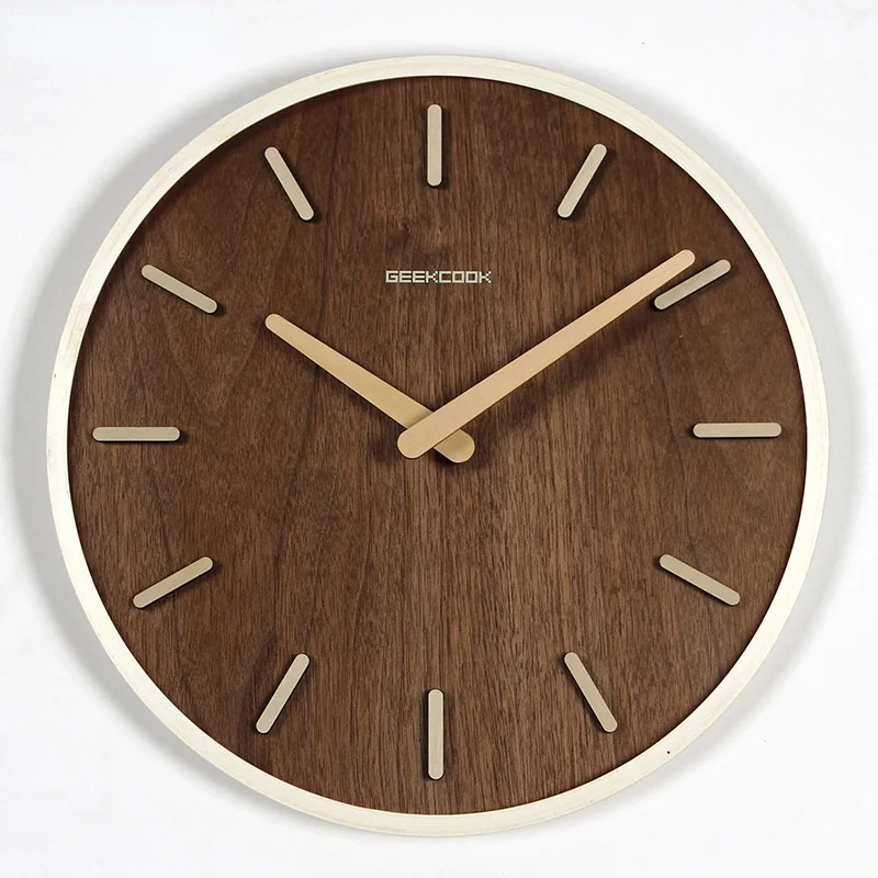 

Three-dimensional Wooden Mute Wall Clock Norwegian Forest Scale Chinese Style Wooden Wall Clock