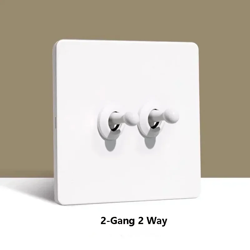 

Ретро переключатель нержавеющая сталь матовый белый 1-4 группы