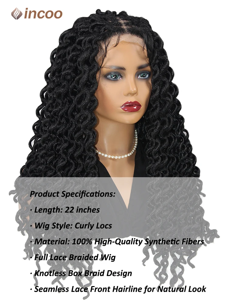 Парик Синтетический дредов 22 дюйма Плетеный с кудрявыми местами для темных