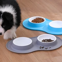 small dog food bowls cat food bowl for cat puppy no spill water bowl for dogs dog bowl mat dog dishes plastic ant proof pet bowl