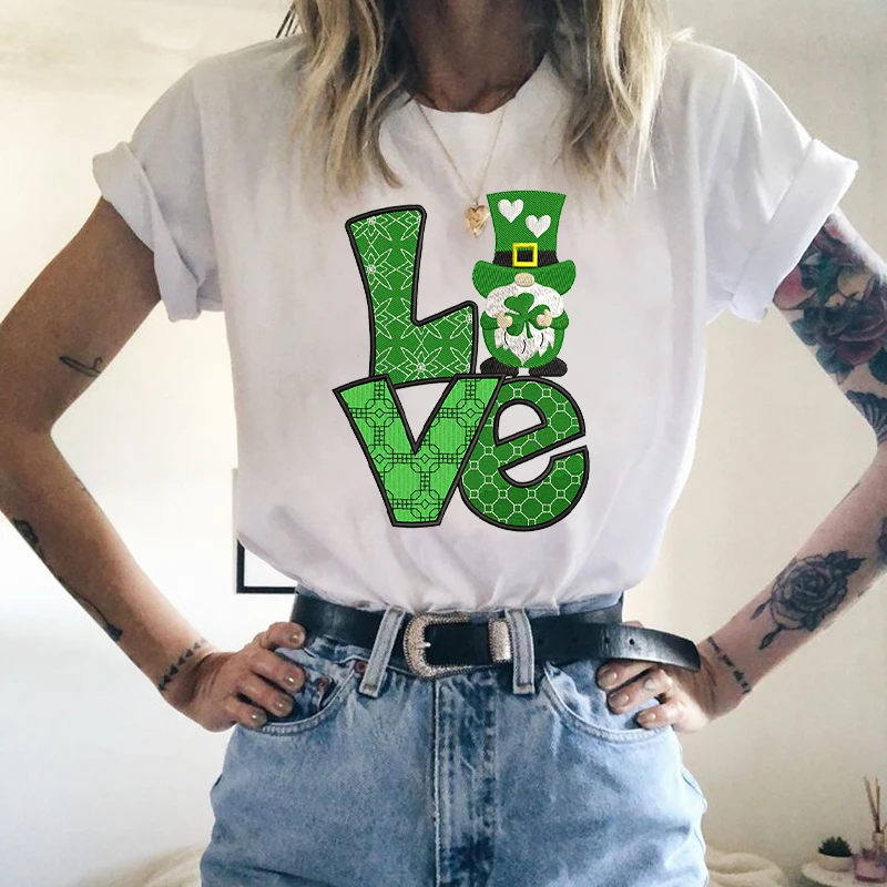 

Love St Patricks Day T Shirt Shamrock Lucky Shirt Four Leaf Clover Shirt Patrick's Day T Shirt Irish Tshirt Unisex Graphic Tee