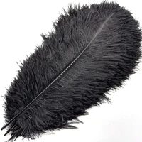 10 200pcslot fluffy black ostrich feathers for crafts carnival wedding center pieces decorations diy plumas accessories15 70cm