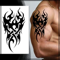 3 pcs totem flame pattern temporary waterproof tattoo stickers sexy handsome men party tattoo stickers