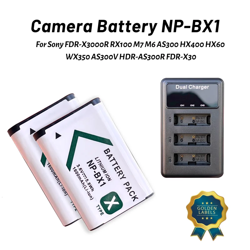 

NP-BX1 npbx1 NP bx1 Camera Battery Rechargeabl For Sony FDRX3000R RX100 M7 M6 AS300 HX400 HX60 WX350 AS300V HDR-AS300R FDR-X3000