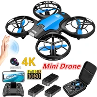 v8 new mini drone 4k 1080p hd camera wifi fpv air pressure height maintain foldable quadcopter rc dron toy gift