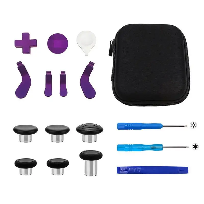 

Заменяемые захваты для больших пальцев для контроллера Xbox One Elite, аналоговая палка, D-Pad, набор для замены бампера для кнопок переключателей Pro...