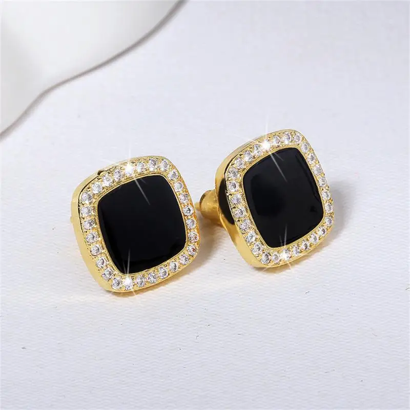 Сверкающие серьги-гвоздики роскошные уникальные серьги из стерлингового