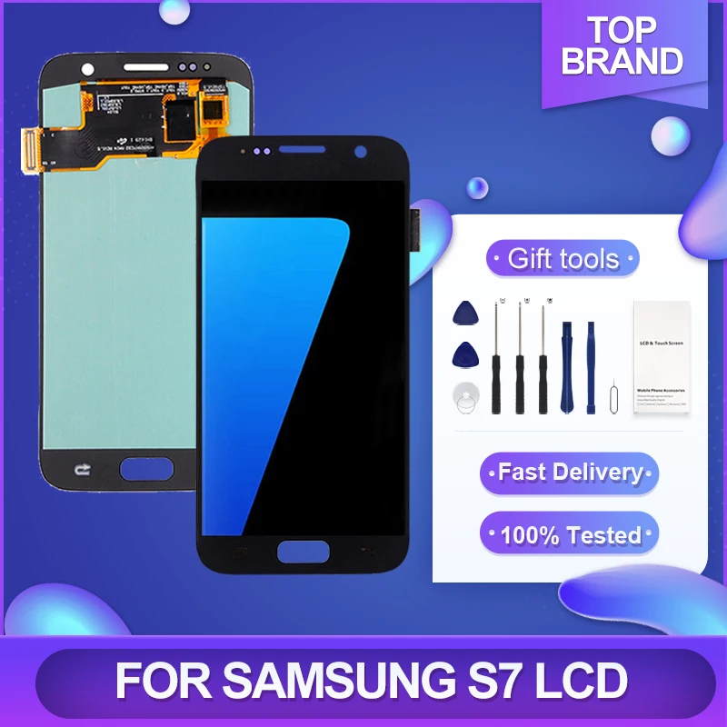 

1Pcs OLED For Samsung Galaxy S7 Lcd G930 Display Touch Screen Panel Digitizer Assembly G930F G930FD G930W8 G930FD With Tools