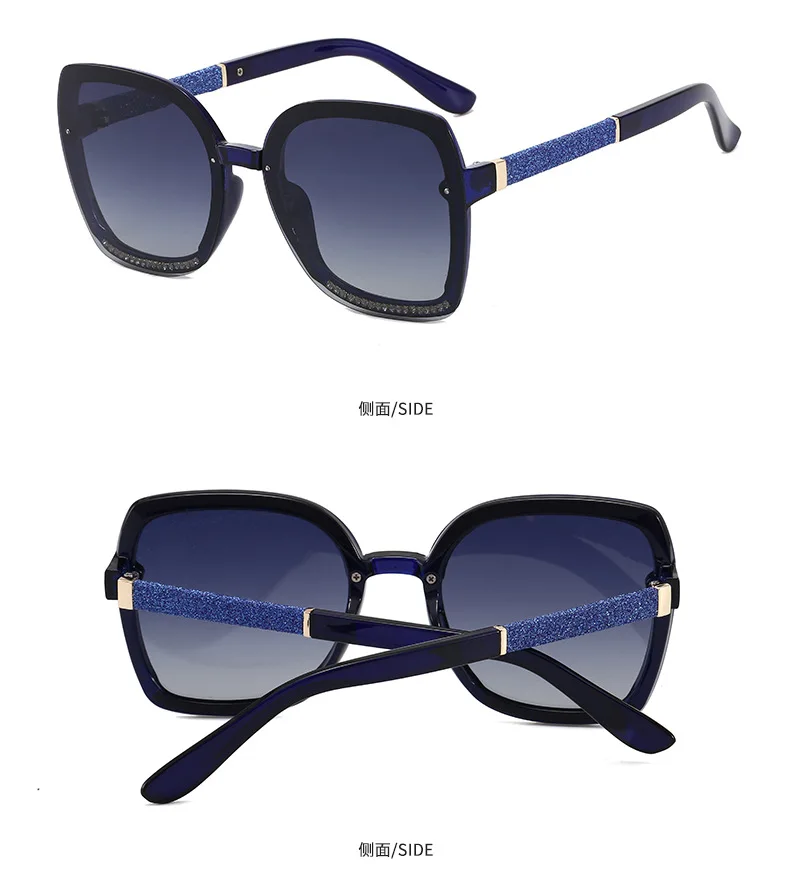 Большие поляризационные солнцезащитные очки женские модные квадратные мужские