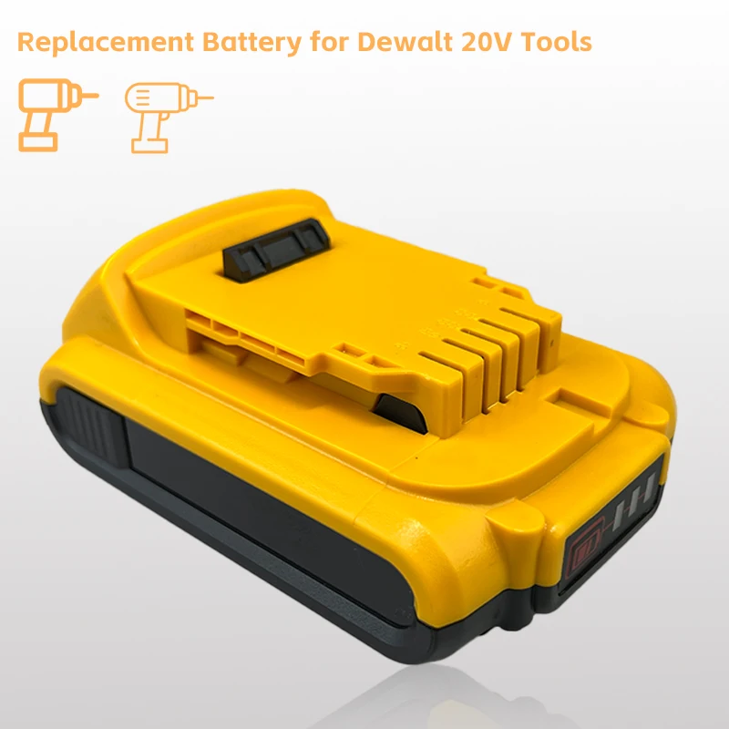 

Lithium Power Tool Rechargeable 20V Battery for DeWalt DCB200 Li-Ion 4.0Ah Screwdriver Batteries for DCB181 DCB182 DCB180 DCB201