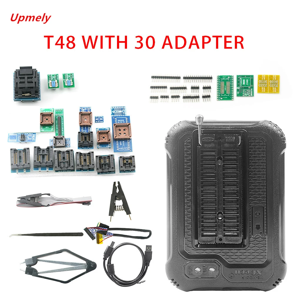 

XGecu V12.25 T48 (TL866-3G), программатор с поддержкой 31000 + микросхем для SPI/Nor/NAND Flash/EMMC BGA/TSOP/SOP/PLCC + 30 оригинальных деталей