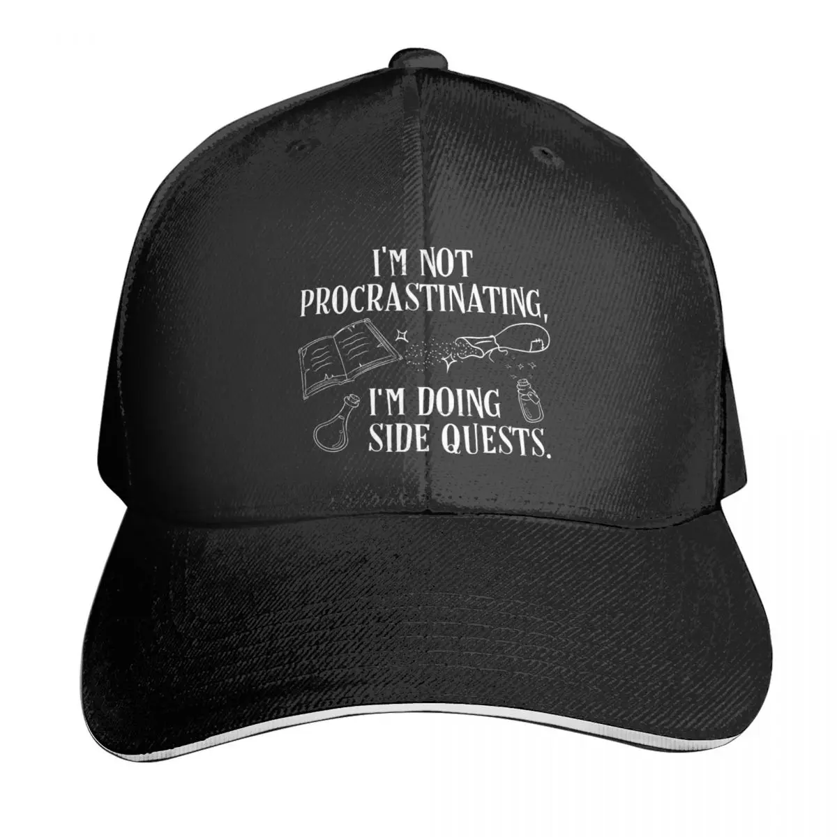 

I'm Not Procrastinating I'm Doing Side Quests Casquette, Polyester Cap Holiday Practical For Travel