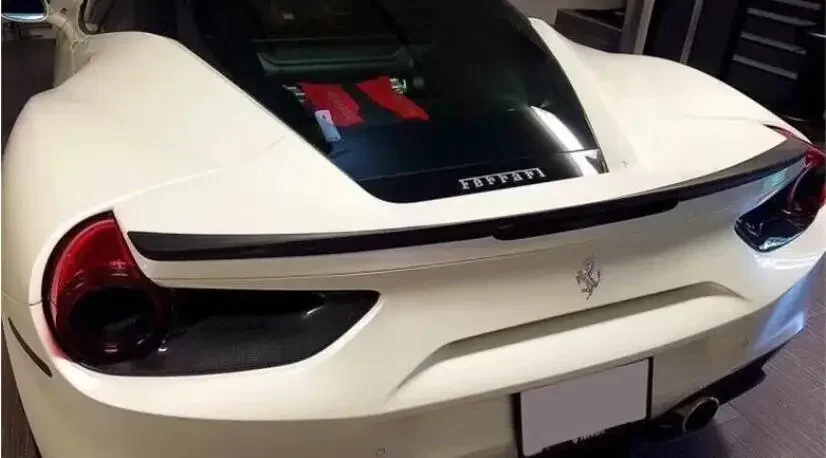Фото Для Ferrari 488 GTB 2015-2022: Накладка на багажник из настоящего карбона, спойлер N-стиль, комплект обвеса №1