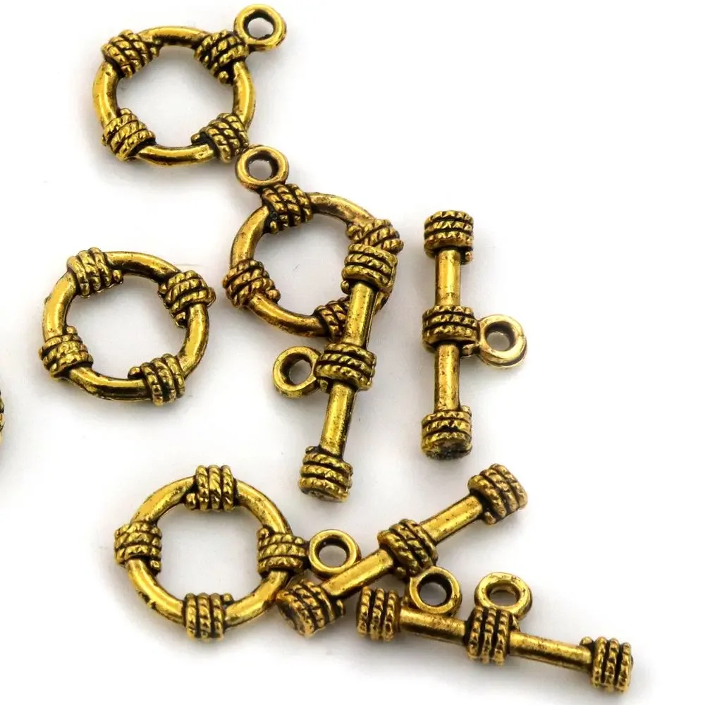 Круглые Металлические бусины Tibaten с золотистыми бусинами соединитель для