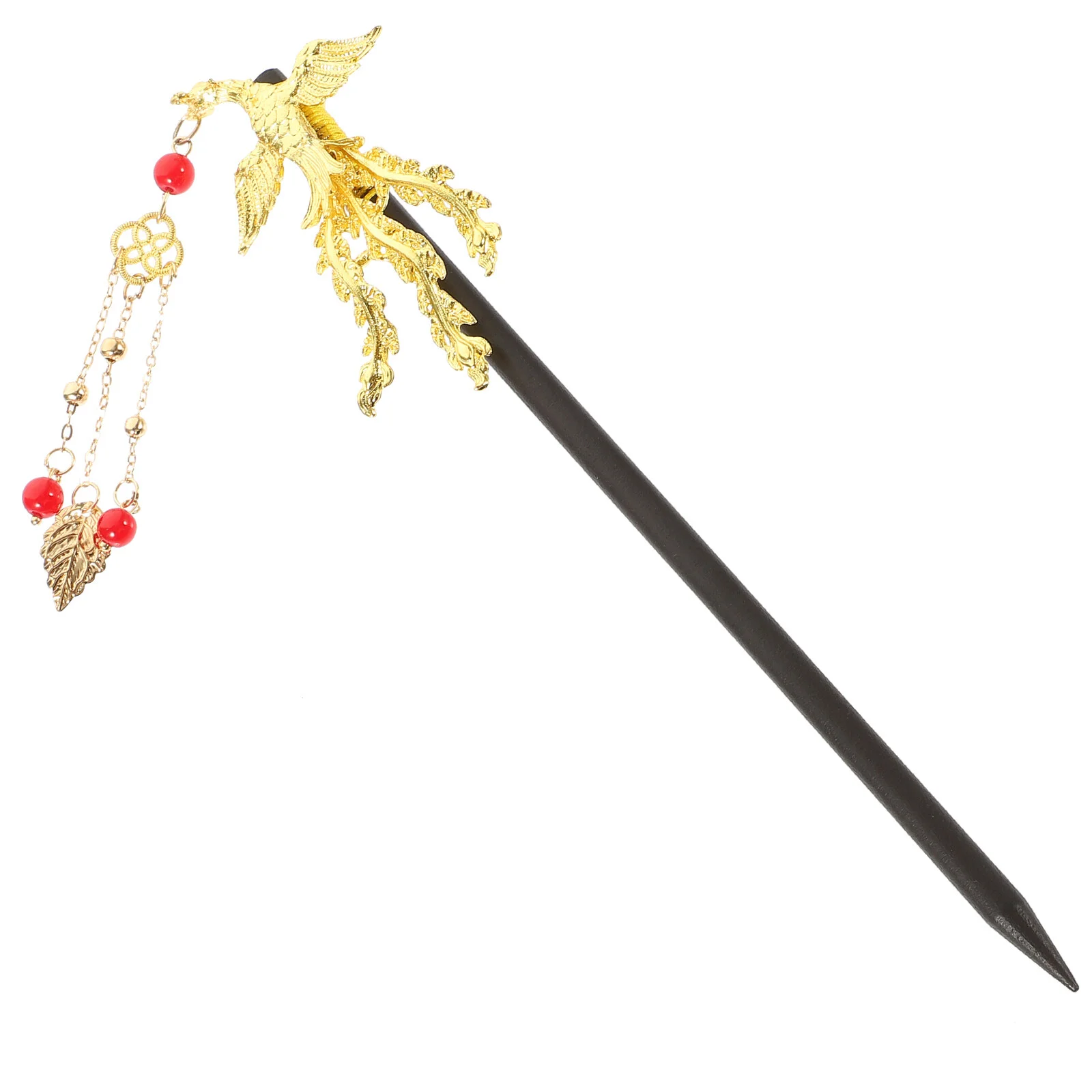 

Hair Jewels Women Tassel Decorative Chopstick Wooden Bun Holder Metal Girl Women's