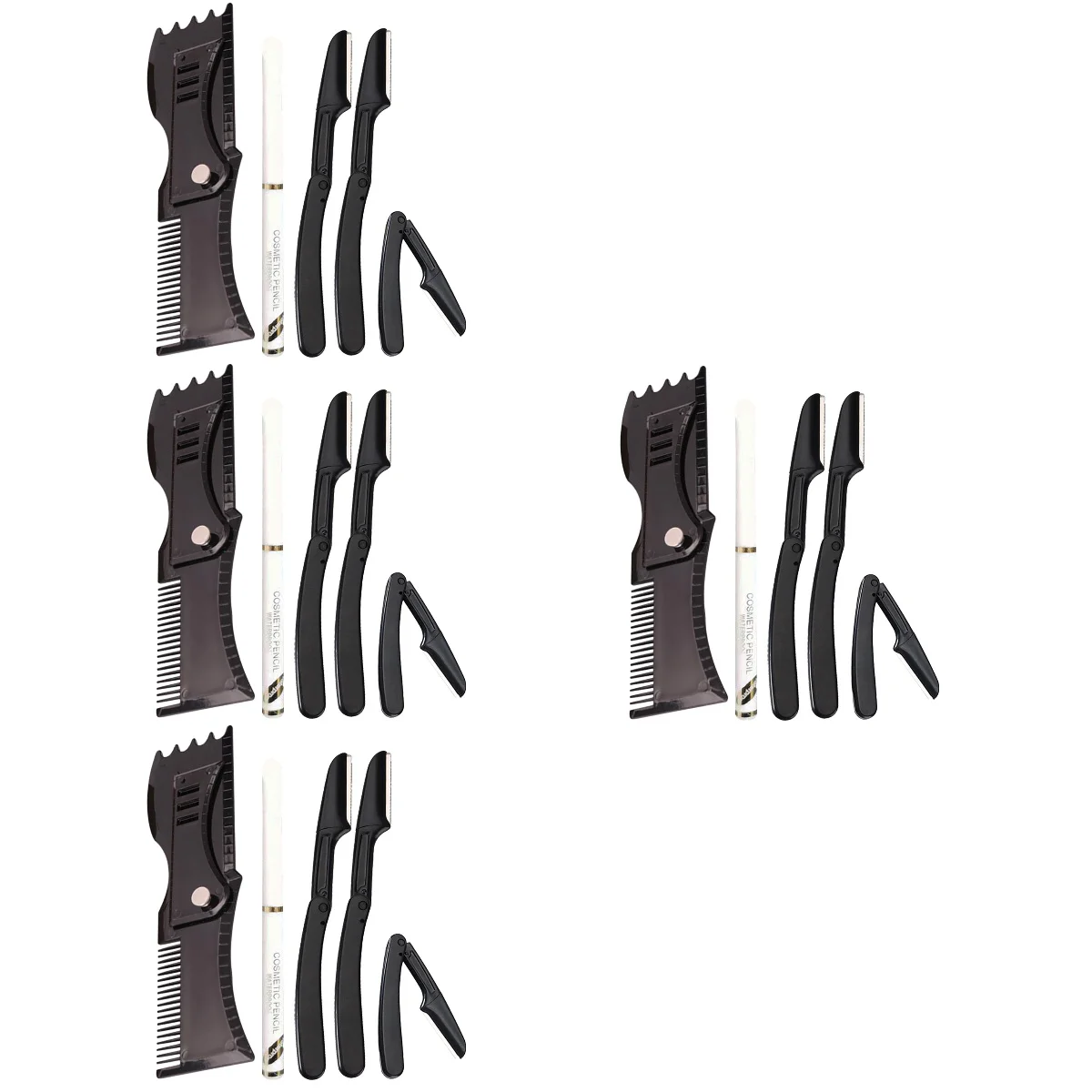 

4 Sets of Daily Use Folding Shavers Portable Beard Shaper Wear-resistant Beard Shavers