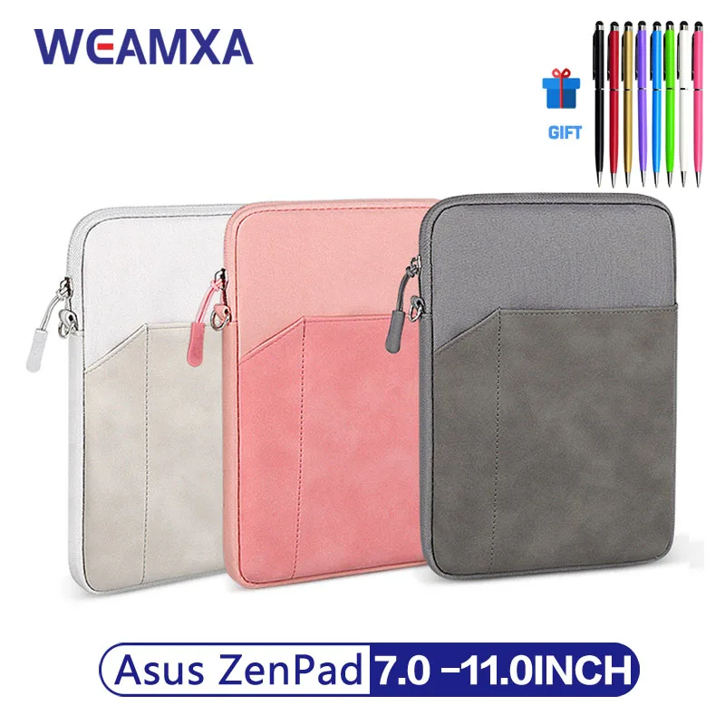 

Zipper Portable Cover For Asus ZenPad 10 Z300 Z300C P021 P01T P01Y 10.1 Tablet Sleeve Bag 8.0 Z380 7.9 S8 Z580 Z580C Z8 Z170 7.0