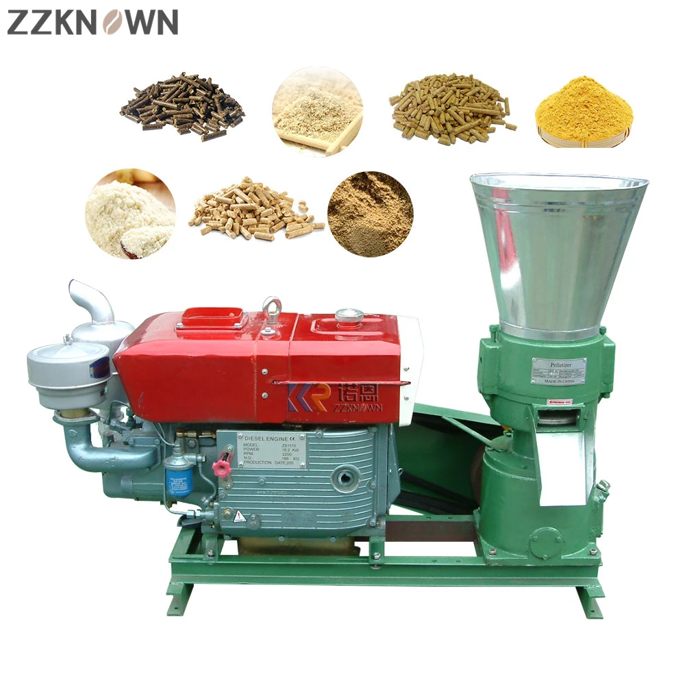 

Multifunctional Diesel Animal Feed Making Machine Small Pellet Machine Fish Dog Poultry Feed Processing Equipment Wet and Dry