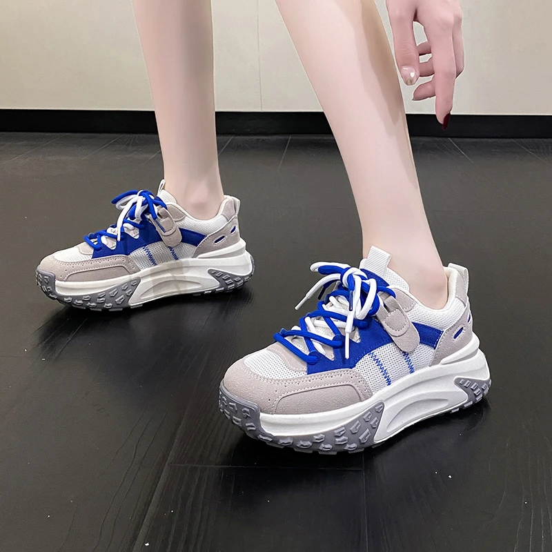 2023 Spring Summer Women's Sneaker Casual Round Tode Platform All-match Comfortable Outdoor Walking Shoes Female Zapatillas De