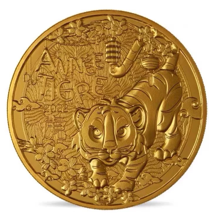 

Франция 2022, серия китайского зодиака, первый тигр, памятная монета 0,25 евро, 100% оригинал UNC