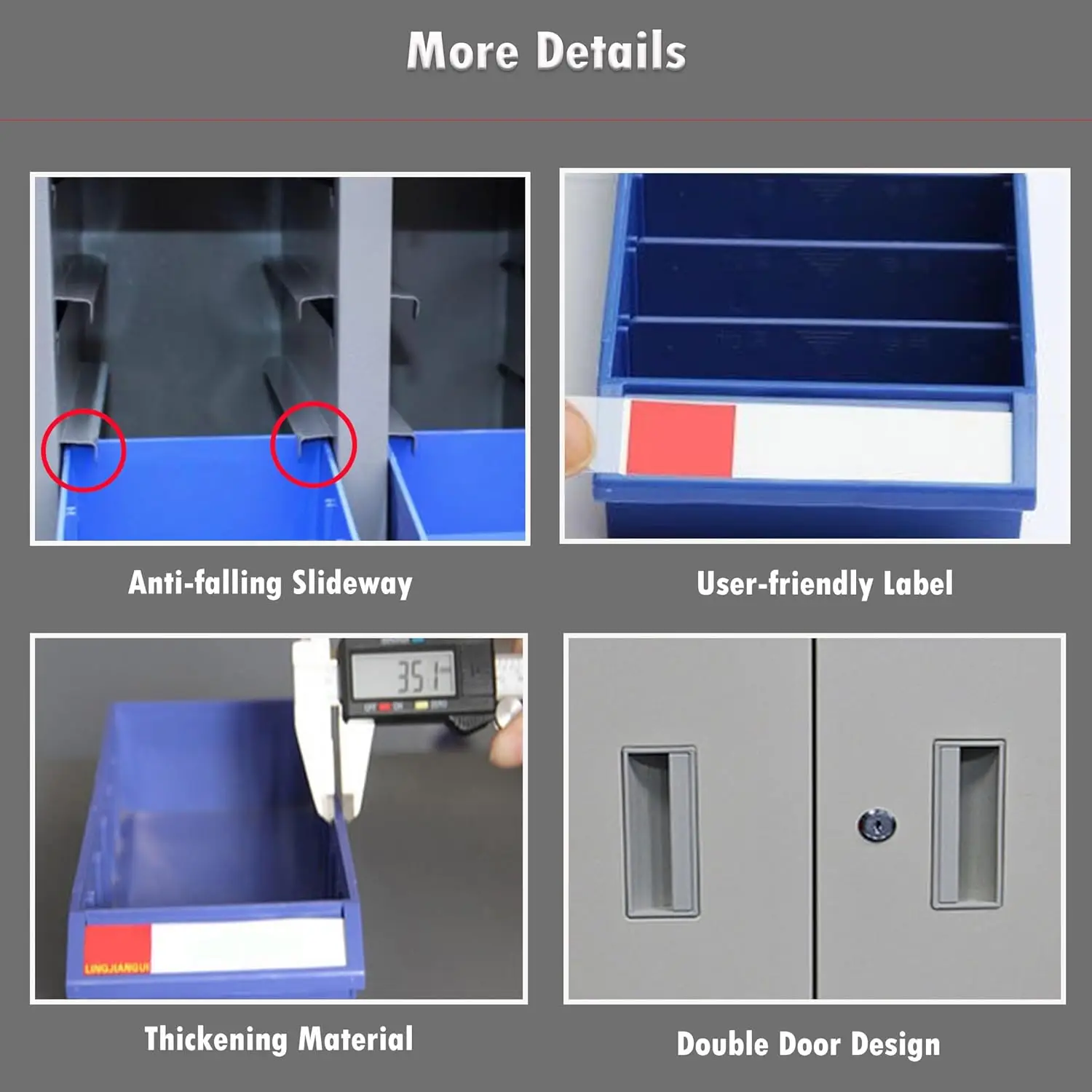 Шкаф для деталей 48 ящиков ящики хранения компонентов инструмент винтов гвоздей