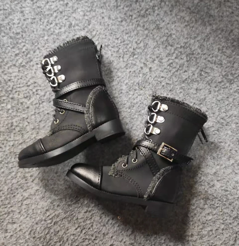 Мини коллекция MSD Doc 1/3 BJD Obitsu кукольная обувь Черный панк готический воин сапоги |