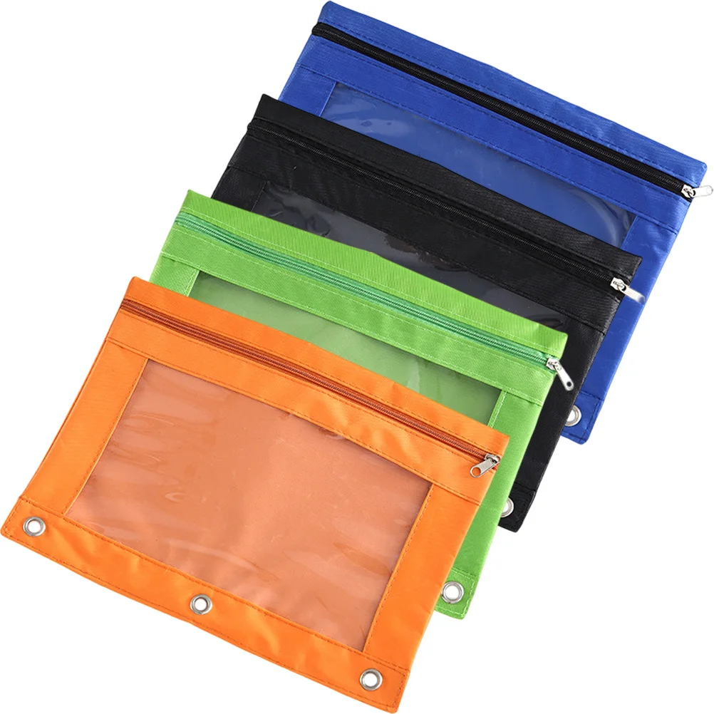 

Clear Case Clear Bag Zipper Pouch Pen Binder Case Zip Pouches Blinder Documents Envelope Document File Mesh Holder