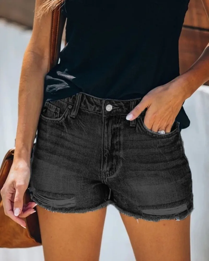 Summer Women's Jeans Casual Wash Hole Shorts jean shorts women  sexy girl