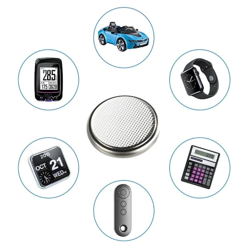 Набор из 5 долговечных батареек CR2477 3 В кнопочные батарейки типа таблетка