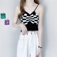 knitted suspender vest womens 2022 summer new style with hot girls inside and out slim fitting short sexy top 3033h 719 4