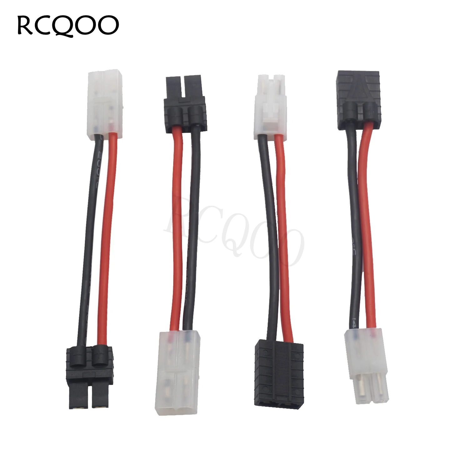 

2Pairs 14AWG 3.9" Silicone Cable Compatible with Traxxas TRX Style to Tamiya Style Plug Male Female Fit RC Battery Charger ESC