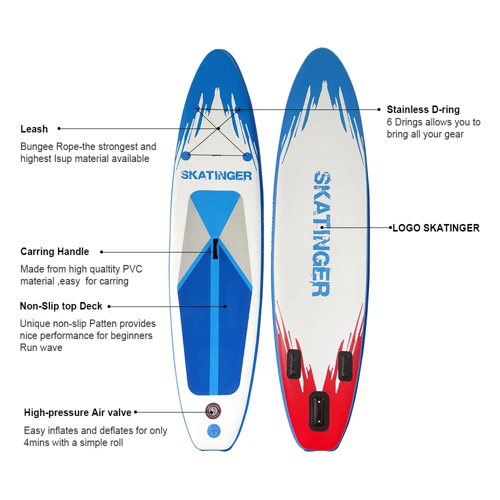 

Manufacture CE certificated drop stich ISUP allround inflatable surfing sup board stand up paddle surfboard