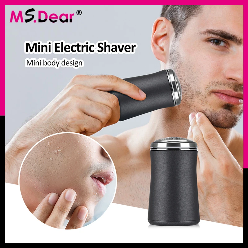 

Ms.Dear Mini Electric Shaver Trimmer USB Chargable Men Beard Hair Clipper IPX7 Waterproof Hair Cutter Machine Beard Barber Razor