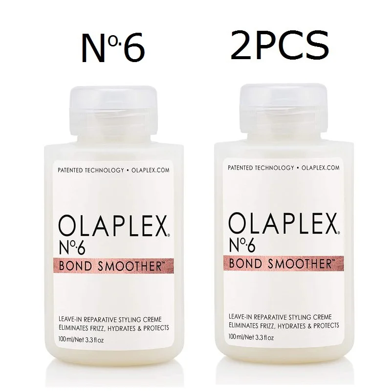 

2PCS Olaplex Bond Smoother No.6 Leave-in Reparative Styling Creme Eliminates Frizz Hydrates & Protects No 1 2 3 4 5 6 7 8 /100ml