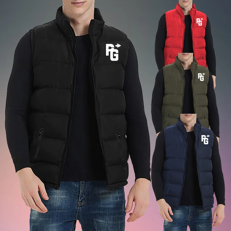 

Men Vest Windbreaker Pearly Gates Print High Quality Windproof Coat Male Solid Sleeveless Design Coat Man Warm Waistcoat Fleece
