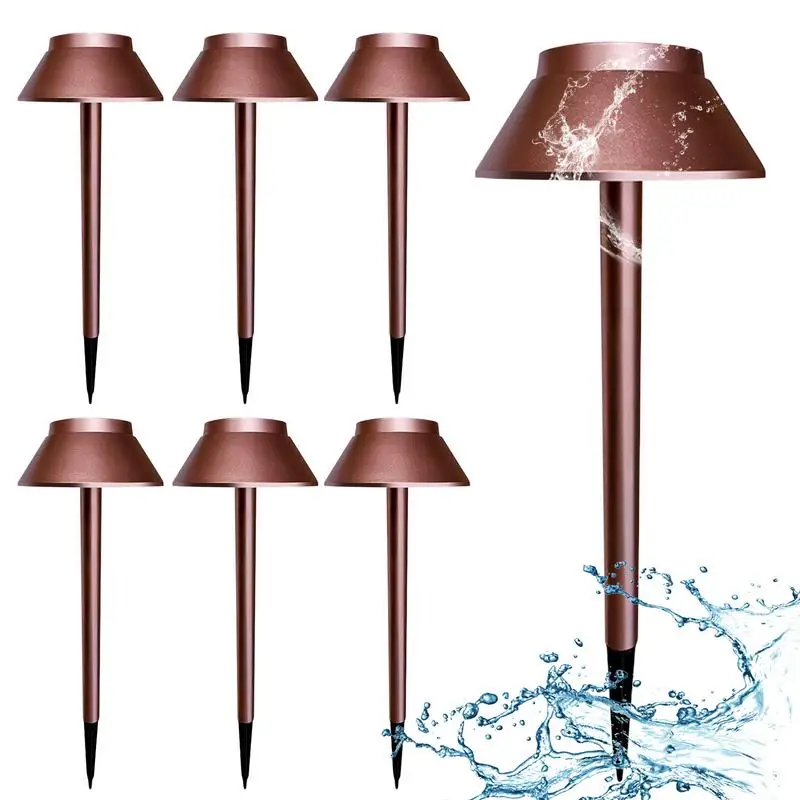 

Украшения для сада на солнечной батарее, 6 шт., водонепроницаемые фонарики, внешние фонарики Ip65, водонепроницаемые фонарики для