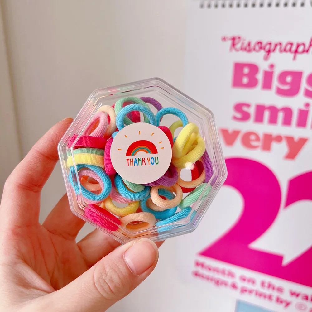 

1Box Women Girl Basic Elastic Hair Bands Scrunchie Ponytail Holder Headband Colorful Rubber Bands Fashion Hair Accessories