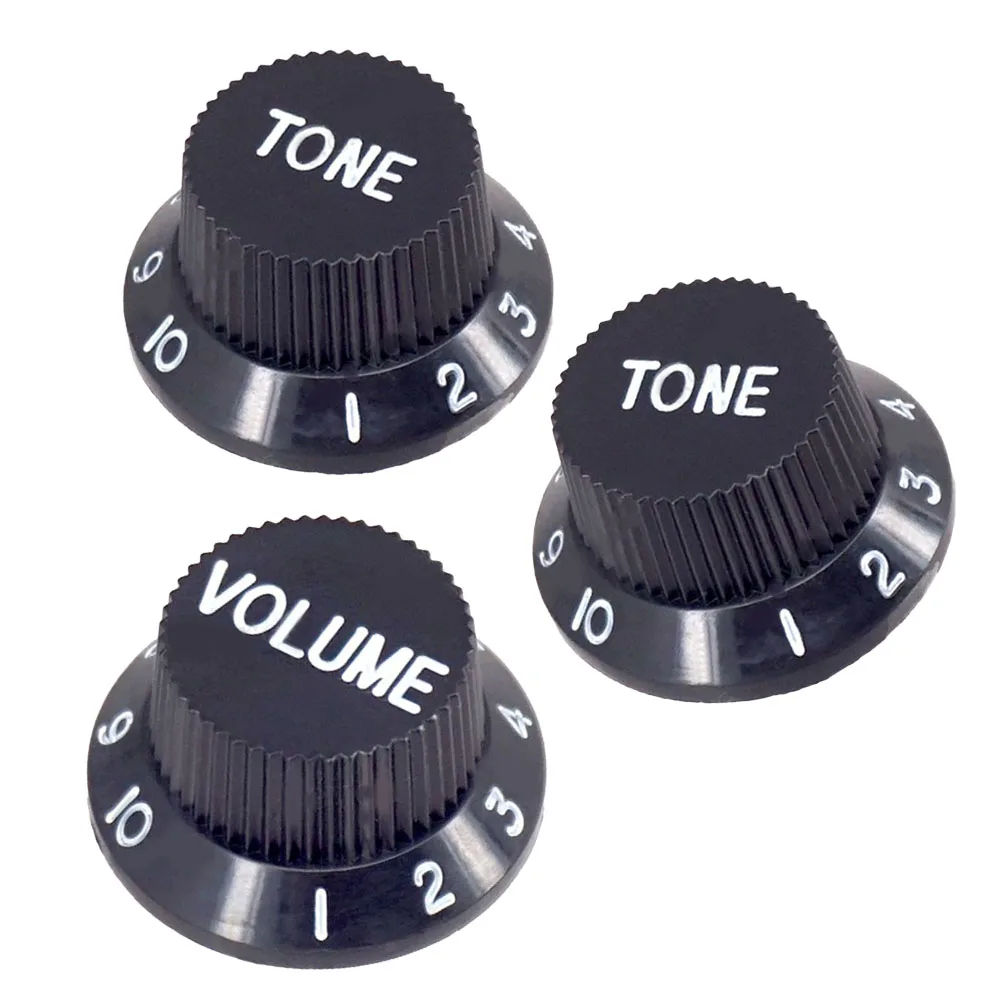 

3Pcs Guitars Strat Knob 1 Volume 2 Tone Control Knobs Plastic Knobs For Electric Guitar Stringed Instruments Accessories