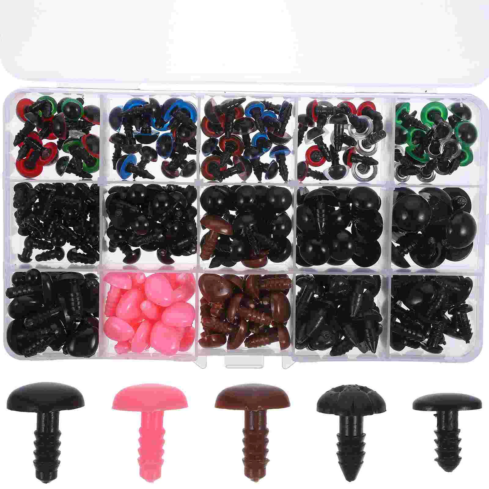 

1 Box of Eyes and Noses for DIY Eyes Noses Kit Eyes Nose Supplies Stuffed DIY Props Kit