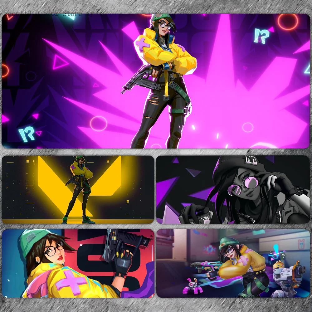 K-Killjoy V-Valorant Нескользящий коврик для мыши подходит офисных компьютеров ноутбуков