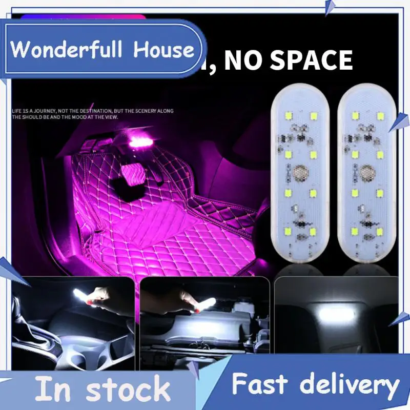 

Car Interior Accessories Reading Lamp Usb Chargeable Dome Light Mini Magnet Touch Light Car Accessories Car Styling Night Light