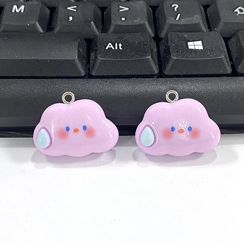 10 шт. 25x22 мм подвески из смолы в виде ярких капель дождя