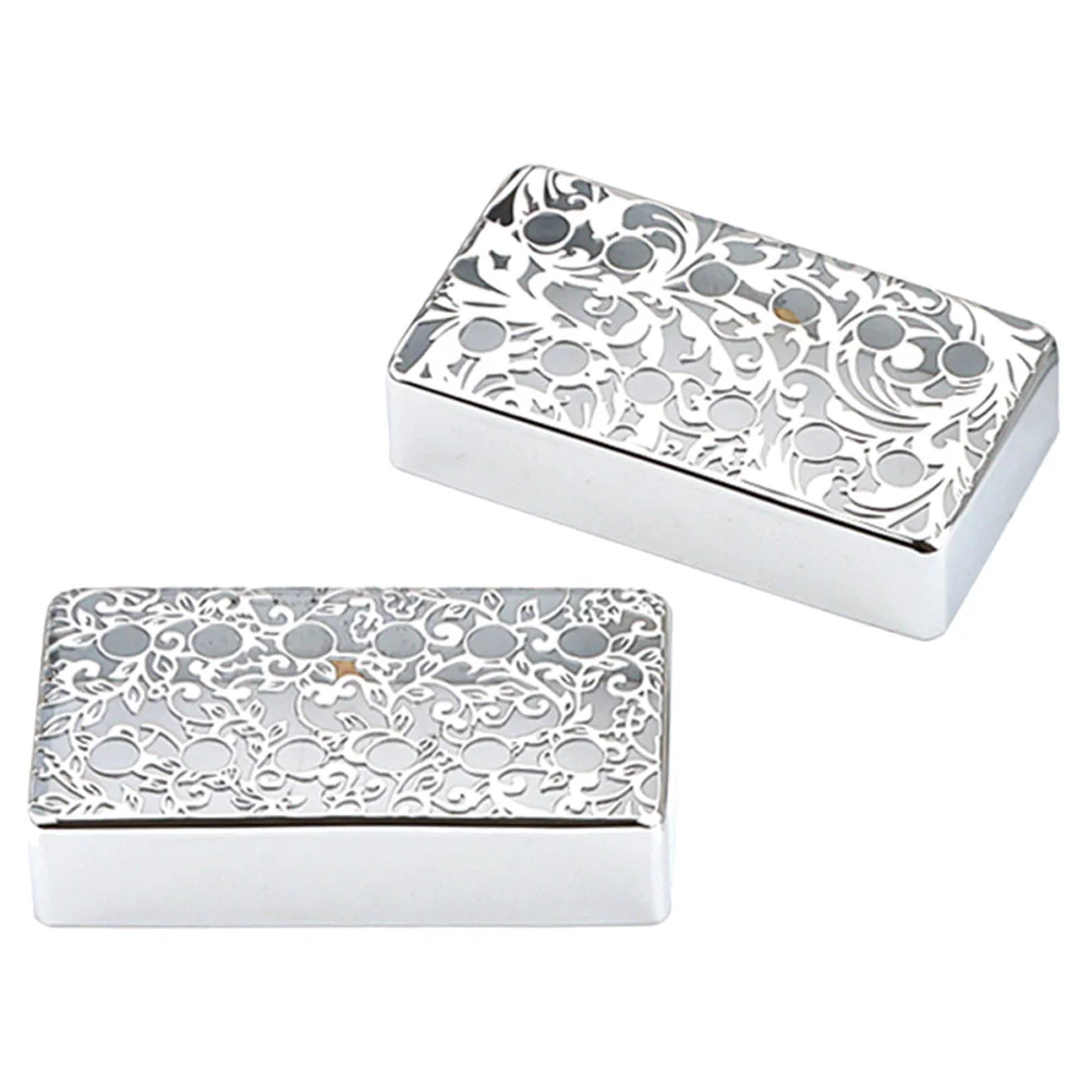 

2 Pcs Guitar Neck Pickup Cover Covers Bass Accessories Electric Frames Replacement Parts Bridge