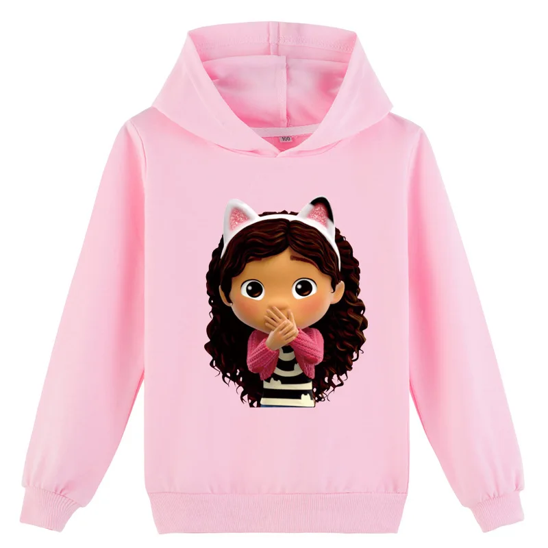 

2022 Spring Autumn Baby Gabbys Doll House Hoodie Kids Long Sleeve Coats Boys Cartoon Gabby Cats Sweatshirts Girls Casual Clothes