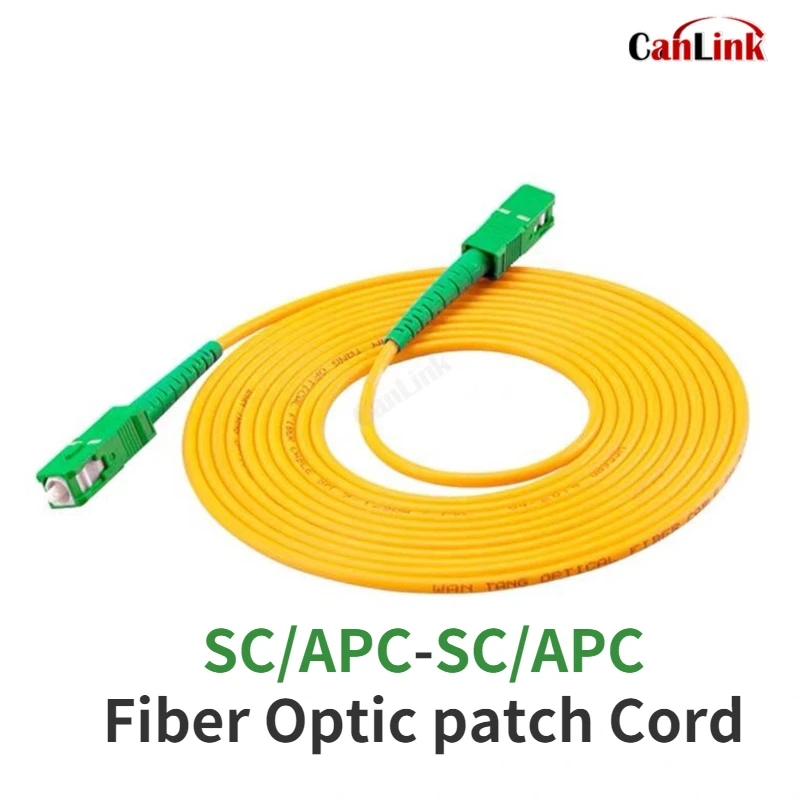 

1/2/3/5/10m Chioce LSZH Simplex singlemode SC/APC-SC/APC SC APC PVC Fiber Optic Patch Cord 2.0mm or 3.0mm FTTH