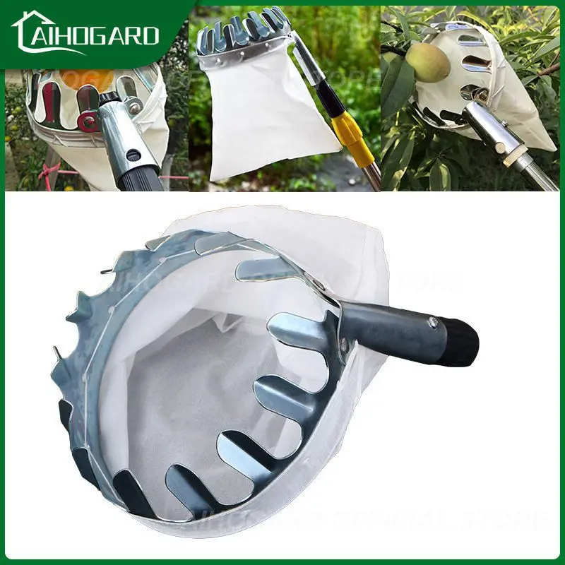 

Metal Fruit Picker Orchard Gardening Apple Peach High Tree Picking Tools Fruit Catcher Collector Picking Citrus Pear Garden Tool